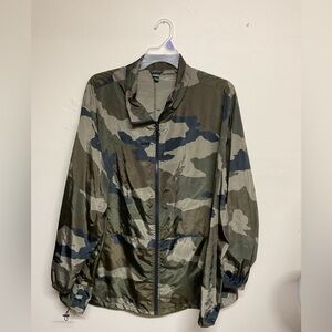 Able Green and Gray Camouflage Utility Jacket
